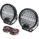 Maxi Trac 220mm LED Driving Light Kit, 20582 Lumens, Waterproof, Wiring Harness Included - MTDL-240KIT