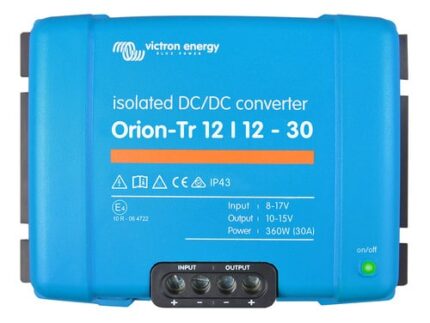 Victron Orion-Tr 12 volt input, 12 volt adjustable output, 30 amp Isolated DC-DC converter