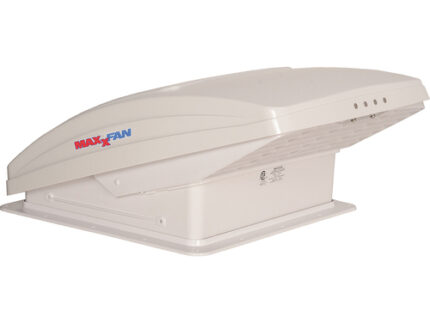 Maxxfan Deluxe with Rain Dome, Thermostat, Manual Lift, 356mm x 356mm White (5100KI)