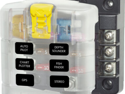Blue Sea ST Blade Fuse Block - 6 Circuits with Cover