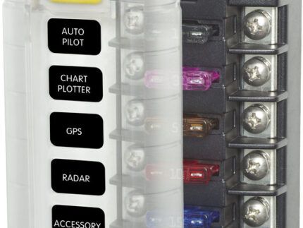 Blue Sea ST Blade Fuse Block - 6 Independent Circuits with Cover