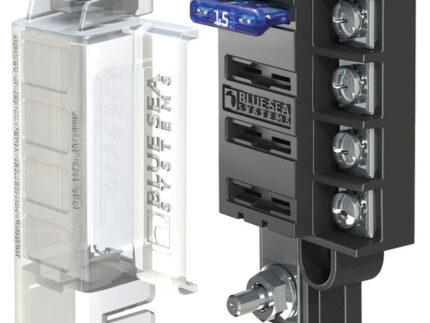 Blue Sea ST Blade Compact Fuse Block - 4 Circuits with Cover