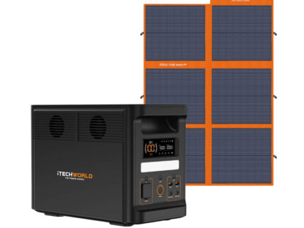 Flexi Off Grid Solar Generator Kit - PS1800 PRO Power Station and 200W Solar Mat